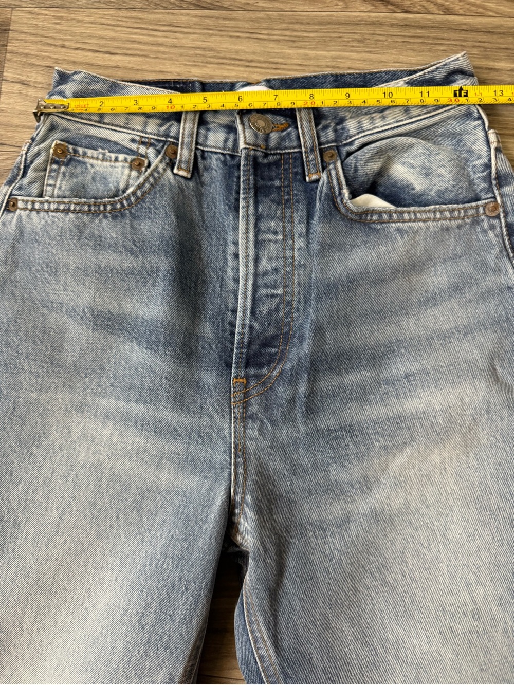 RE/DONE Super High Drain Pipe Jeans Size 25 - Picture 8 of 13